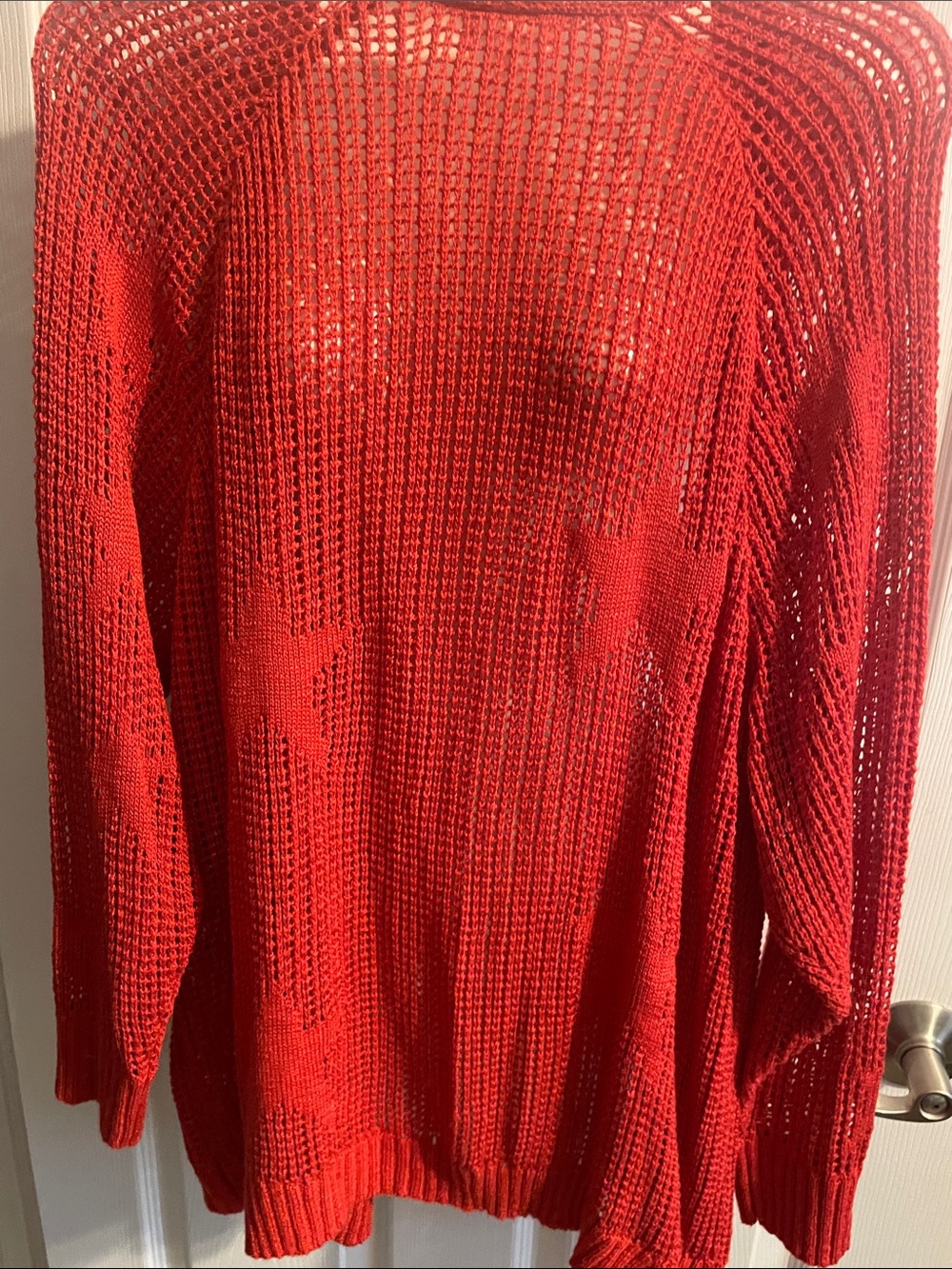 Maurice’s Star cardigan Red Open-Knit Star Sweater-no tags but never worn